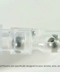 3 Pack Measured Liquor Pourers With Collared 3 Ball Design BPA Free No Leaks No Cracks Made In USA Perfect 1.5 Oz Pour Every Time Great For Wine Clear Bar Spouts clear plastic measured pourer with 3-ball insert