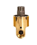High Pressure 360 Degree Rotary Joint for CNC Cooling Systems, 1 Inch Brass Swivel Coupling with Left Thread, Water Air Oil Universal Rotation Union DN25 HD25 Compatible, Heavy Duty Brass Construction for Lathes and Machining Centers, front view