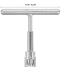 Heavy Duty Steel Dent Puller And Street Smart Auto Dent Remover For Road Ready Hail Damage Knockout Swift Sheet Metal Panel Repair Garage Essential Dimple Fix Set T-handle tool with chrome finish, 11cm long.