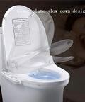Transform Your Daily Grind With This Heated Bidet Toilet Seat Featuring Hot Air Dryer Self Cleaning Nozzle Soft Close Lid Easy Install And Ridiculously Comfy Stainless Steel Design, showing soft close lid feature.