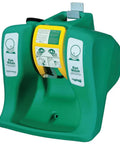 Rock Solid Gravity Feed Portable Eyewash Station Featuring Dead Simple Dual Spray Operation And A Top Shelf Sixteen Gallon Plastic Tank for reliable workplace emergency safety compliance
