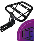 Heavy Duty Steel Rear Bike Rack For E-Bike Mounting Holes 24.5 Cm Adds Luggage Space To Your Steed With Secure Fit And Durable Build, black steel rack