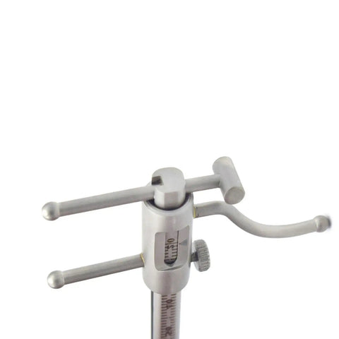 Pro Grade Adjustable Bracket Height Orthodontic Gauge With Movable Locator For Precise Occlusion And Prosthodontics VDO Scale Measuring 20mm To 100mm Dentist Lab Tool For Implants And Dental Prostheses, stainless steel VDO gauge