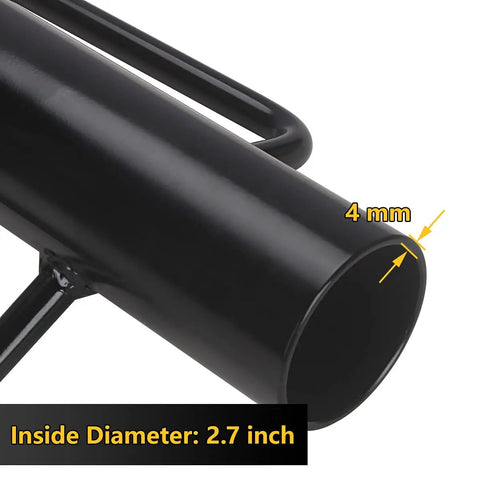 Close-up of Fence Post Driver 12 Lb Heavy Duty T Post Pounder with inside diameter of 2.7 inches shown