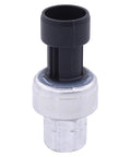 AC High Pressure Sensor Switch With Connector for GM Cars and Trucks, showing black connector and silver base.