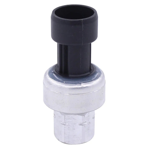 AC High Pressure Sensor Switch With Connector for GM Cars and Trucks, showing black connector and silver base.