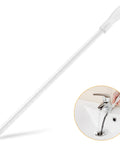 Flexible Drain Cleaning Brush That Clears Sink Clogs Straight Up Fast Long Handle Pipe Snake for easy home plumbing rescue.