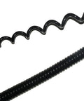 Heavy Duty Retractable Extension Cord Coil Spring Auto Rewind Power Cable in black, showcasing tangle-free coil design.