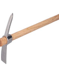 Stainless Steel Hand Tiller And Cultivator Garden Tool With Hardwood Handle For Digging And Weeding In Vegetable Gardens.