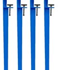 Adjustable Black Metal Table Legs 15 Inch Heavy Duty Clamp Design Quick Snap Install F Shape Iron Frame Set of Four in blue color.