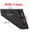 90x90x4mm L Shape Outside Joining Plate Bracket For 3030 V Slot Aluminum Extrusion Profiles Tough As Nails Heavy Duty 5 Hole Corner Connector