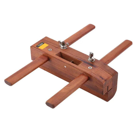Badass Double Handle Hand Plane Built From Solid Rosewood And Fitted With A Razor Sharp Steel Blade, showing the wooden frame and handles.