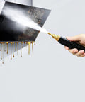Beast 2500W High Temperature Handheld Steam Cleaner with multi gear settings used on a greasy kitchen exhaust vent.