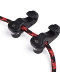 Crossbow Cocking Rope Tool With Double Handle Puller For Easy, Even Cocking, Red And Black String, friction reducing hooks