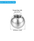 M5x10mm Ball Nuts Knob Set 4 Pack Stainless Steel 304 showing dimension and thread size details