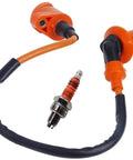 Racing 6 Pins AC CDI Box With Ignition Coil And 3 Electrode Spark Plug Kit For Gy6 50cc 125cc 150cc Scooters Moped ATVs Go Karts And Dirt Bikes