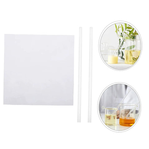 Friction Electrification Rod Set For Physics Experiments Two Piece Glass Static Electricity Lab Kit For Middle School Students And Educators Hands On Electrostatics Demonstration Tool For Classrooms with glass beakers