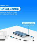 Power Cord Kit For AirSense 11 CPAP Backup Power And Travel Use With Pilot 24 Lite Cable Kit connected to CPAP machine