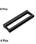 Four Pack DIP IC Socket Adapter 2.54mm Pitch, 15.2mm Row, Dual Row 40 Pin Soldering Socket For IC Chips
