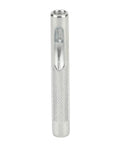 Close-up of Go-To Prong Chisel Kit metal handle for leather stitching punch tools.