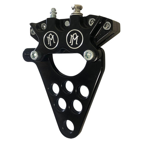125x4R 4 Piston Rear Brake Caliper Kit For Harley-Davidson Polished Finish 1 Inch Axle 25mm Bolt On Upgrade For Custom Choppers Twisted Choppers Edition Fits Rear Caliper Mounting