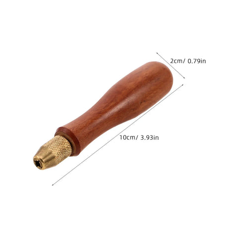 Ditch That Wobbly Grip With This Premium Wood File Handle And Brass Collet Set designed for quick 1/8 to 9/64 needle file swaps.