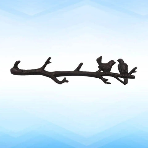 Vintage Cast Iron Tree Branch Coat Hook For Walls And Entryways Bringing Dope Rustic Vibes And Straightforward Storage Solutions That Honestly Upgrade Your Home Decor Setup, featuring bird accents.