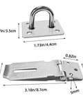 2 Pieces Stainless Steel Gate Lock Hasp Set For Doors Cabinets Closets And More 3 Inch Silver Durable Rustproof Polished Surface