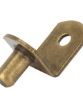 Rock Solid Quarter Inch Shelf Support Pegs For Cabinet Pins And Closet Organizers L Shaped Heavy Duty Brackets Built Tough With Zero Sagging Knockout Kitchen Hardware Replacement Fifty Pack Bundle in bronze color.