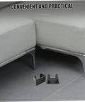 Outdoor Furniture Clips Set, 4 Pcs Chair Connector Clips For Sectional Couches Sofas Beds and Patio Furniture shown on grey floor