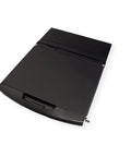 Professional Grade 19 Inch Rackmount Kvm Console Featuring 8 Port Switch, slim black cabinet with sliding tray.