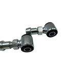 Three Quarter Inch Universal Heim Joint Rod End Kit With Chromoly Joints For Panhard And Four Link Suspension Includes Jam Nut Polyurethane Bushings Five Eighth Inch Dom Crush Sleeves Weld In Bungs For One And Quarter Inch Tube Rear Suspension, pair of rod ends