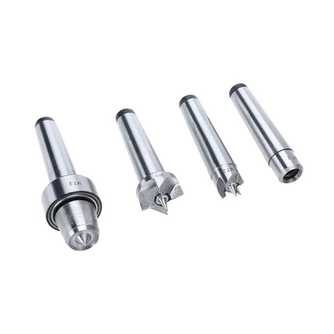 MT2 Wood Lathe Live Center Set 4 Piece Precision Drive Spur Cup Kit For Woodworking And Metalworking Lathe Ultra High Accuracy 0.005mm Heavy Duty Steel For Smooth Turning