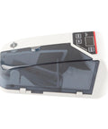 Top view of Portable Handheld Mini Cash Counting Machine for Bills and Currency On the Go, clear protective cover shown.