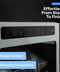 Portable Countertop Dishwasher With Five Wash Programs And Straight Setup Faucet Hookup shows simple controls interface for easy use.