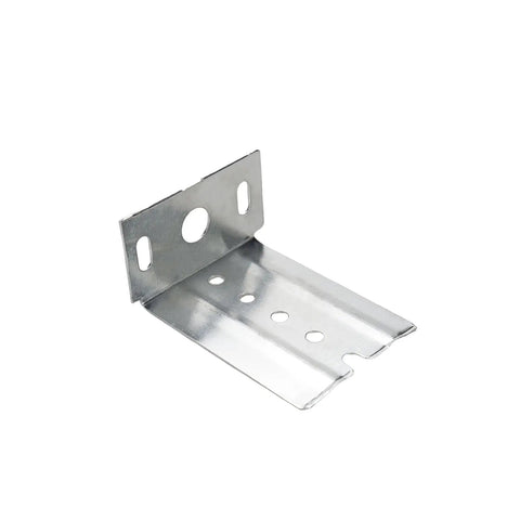 Silver cold rolled steel adjustable height bracket from Heavy Duty Keyboard Tray Slides 14 Inch with ball bearing action and quiet glide.