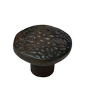 Two Pack Rustic Iron Cabinet Knobs One And A Half Inch Vintage Farmhouse Solid Core Kitchen Hardware with textured surface