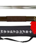 Premium Tai Chi Sword For Kung Fu Wushu Shaolin Martial Arts Training With Balanced Manganese Steel Blade And Flattened Diamond Edge