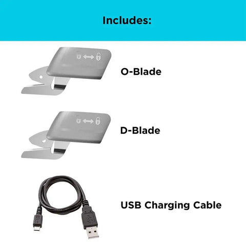 Black And Decker 4V Max Cordless Electric Fabric Craft Scissors With Usb Rechargeable Battery O-Blade D-Blade and USB charging cable