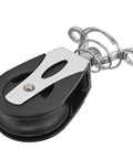 Nylon Swivel Sheave Block Head Pulley For Sailboats, Marine Grade 316 Stainless Steel, Plain Bearing, 20mm Wheel, 1500 Lb Working Load