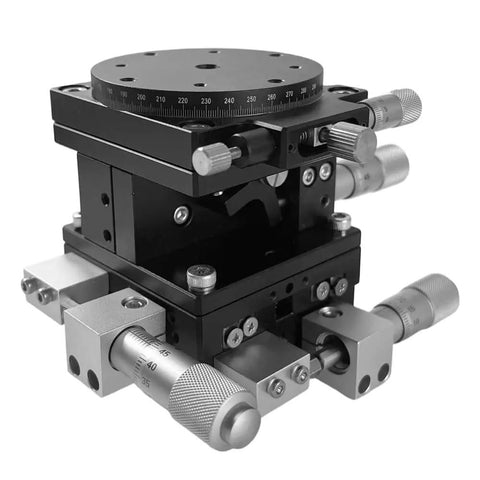 LT60-LM Four Axis Manual Linear Positioning Stage With XYZR Precision Built For Real World Accuracy Handles 29.4N