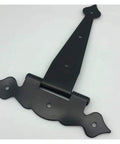 Heavy Duty Iron T Strap Hinges For Barn Doors And Wood Sheds Built Different Includes Mounting Hardware, detailed view of hinge.