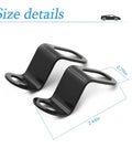 2pc AUCELI rear turn signal brackets, black L-shaped motorcycle indicator light relocation mounts with 12mm holes