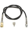 36 Inch DN2 Microbore Air Fill Hose For Charging Stations And Adapters, Black Microporous with connectors