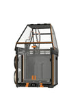 Legit Minimal Polycarbonate 3D Printer Enclosure Kit With Custom Printable Frames And Fully Loaded Hardware For Tight Draft Shielding Plus Crisp Window Panes Compatible With Popular Models, front angle view.