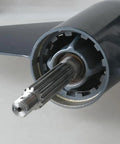 Close-up view of Heavy Duty Long Lower Unit Assembly Driver Shaft for 2 Stroke 40HP Outboard Motors Models 40G and 40J.