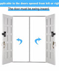 Double doors open inward showing installation requirement for No Drill Anti Theft Doorbell Mount With Rain Cover For Video Doorbell Cameras