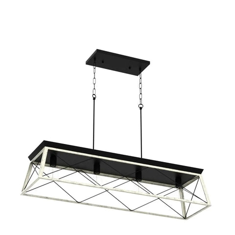 Five Light Industrial Kitchen Island Pendant Light Fixture With Oak White Frame Farmhouse Metal Chandelier Ceiling Hanging For Dining Room And Living Room Bulb Included Adjustable Chain