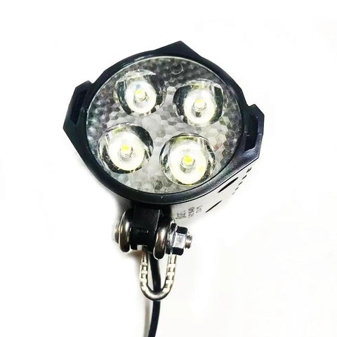 Beast Mode Bright Ebike Front Light 36V To 48V Waterproof IPX4 3W 300 Lux Night Riding Beam For Electric Bike Mountain Bike Scooter Beating The Dark With Durable Construction Wide Beam And Easy Mount