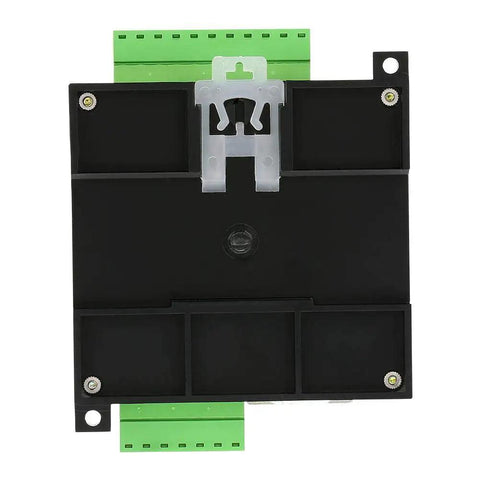 Back view of Industrial PLC Control Board with 24V DC Supply showing relay output connections and mounting bracket